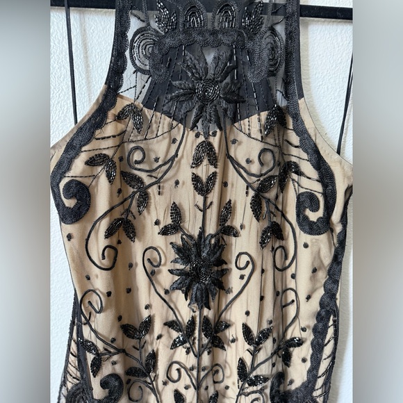 Free People Black and Cream Embroidered Dress - Picture 3 of 11